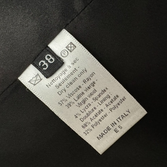 Joseph Paris Black Tailored Blazer Wool Blend Italy Minimalist Size 38 US 6 - Picture 6 of 14